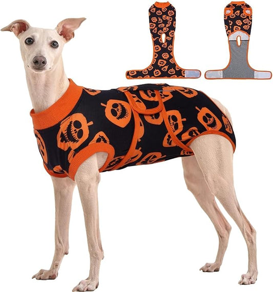 Kuoser Dog Surgery Recovery Suit, Doggie Surgical Bodysuit for Female Male Dogs, Pet Anti Licking Shirt for Spay Neuter Dog Cone Alternative