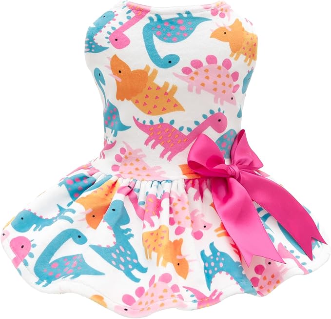 CuteBone Velvet Dog Dresses for Small Dogs, Stylish & Soft Fabric, Comfortable Fit for Everyday Wear, Perfect for Special Occasions NCVA12XS