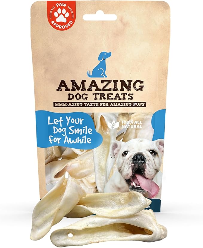 Amazing Dog Treats - Lamb Ears (10 Pcs/Pack)- Natural Dog Chews -Rawhide Alternative - No Hide Dog Bones