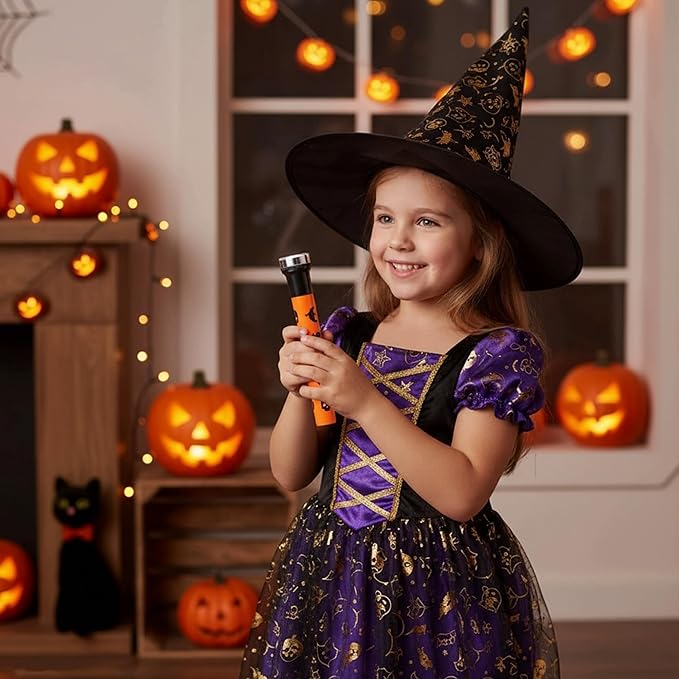 Kids Halloween Flashlight Skull Ghost Pumpkin Bat Spider Halloween Light Projector Halloween Props