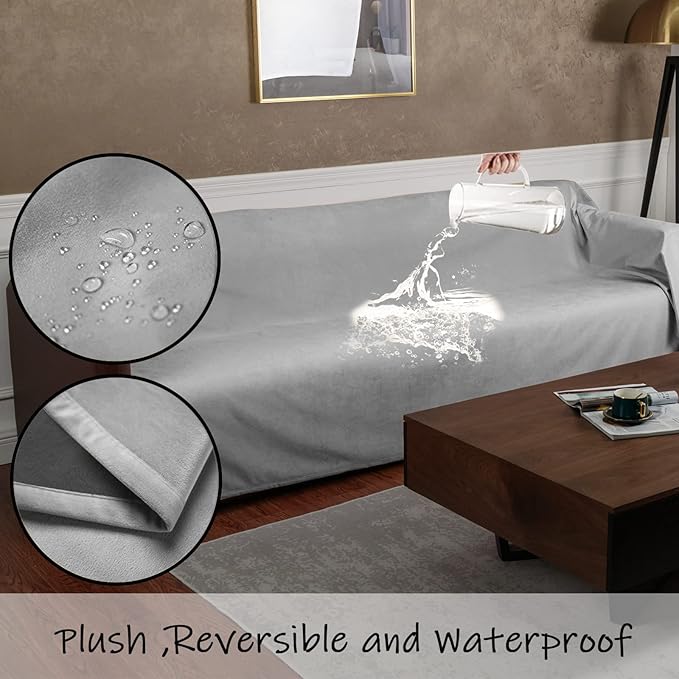 Ameritex Pet Bed Blanket Reversible 100% Waterproof Velvet Super Soft for Sofa and Bed