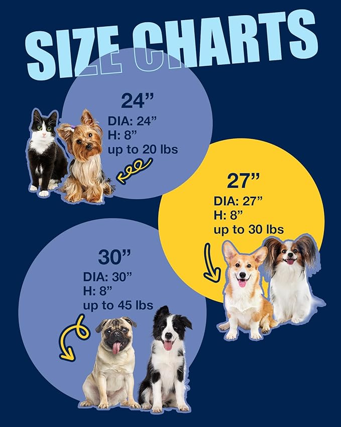 Pet Soft Small Dog Bed Cat Bed with Cover Cave - Round Calming Dog Beds Washable Cuddler Puppy Beds for Small, Medium Dogs and Cats (Khaki, 24")