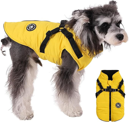 Norbi Dog Coat - Winter Jacket with Built-in Harness, Adjustable for Small to Large Dogs, Warm Coat for Cold Weather