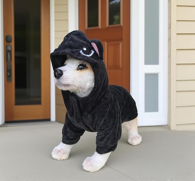 Pet Costume for Small Dogs Cats,Halloween Hoodies Winter Puppy Coat Outfits Funny Pajamas Clothes for Christmas Party,Cat L