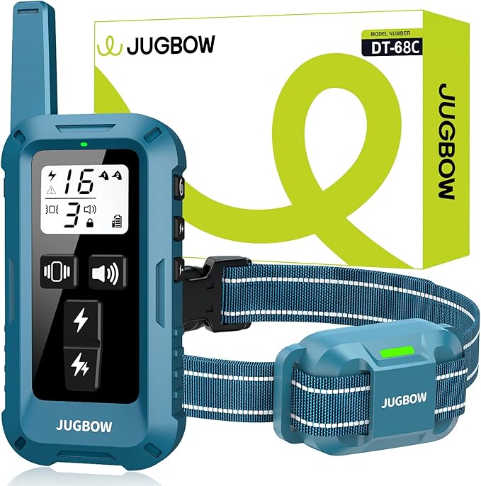 Jugbow Dog Training Collar with Remote, 4200FT Rechargeable E Collar for Small Medium Large Dogs 5-120lbs, IPX8 Waterproof Electric Collar with 4 Training Modes, Security Lock