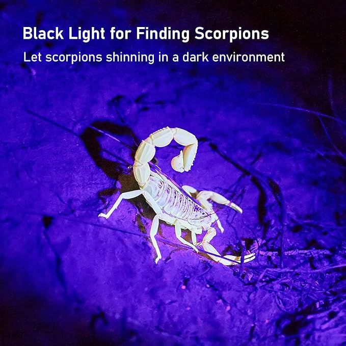 Blacklight Flashlight,128 LED UV Flashlights, Upgraded Bright Ultraviolet Flashlight Professional Black Light for Dog/Cat, Hunting Scorpions