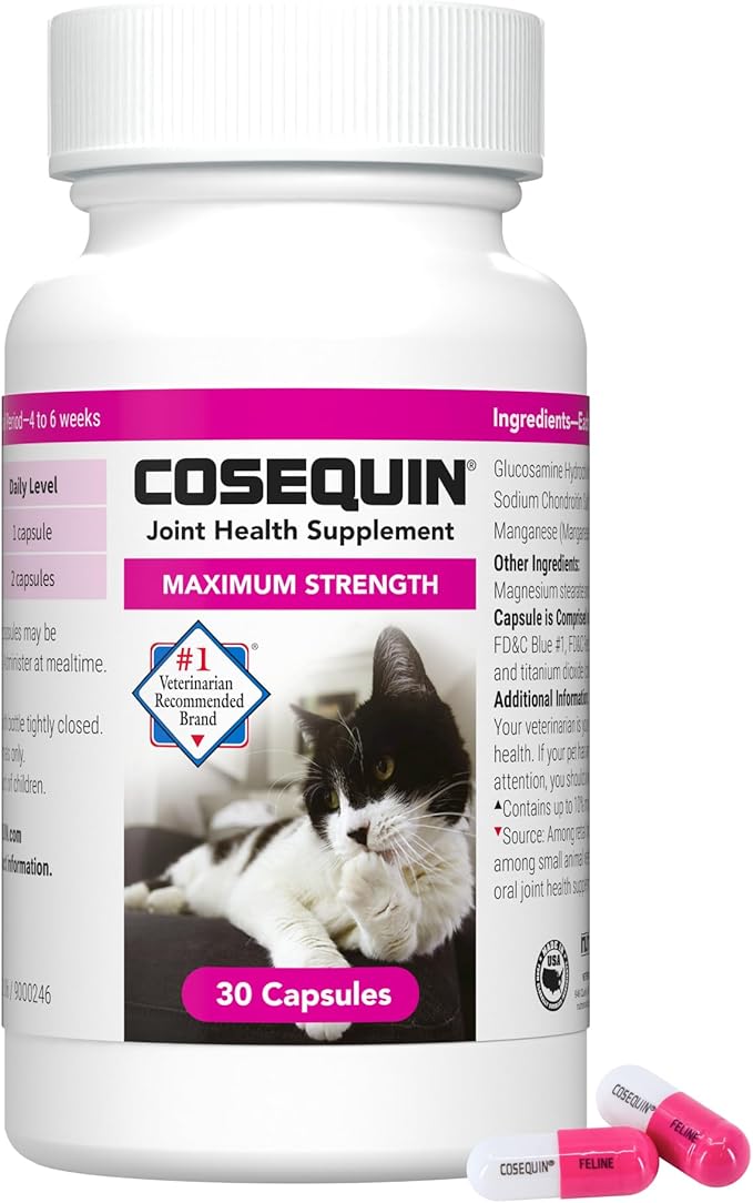Nutramax Laboratories Cosequin 30 ct Sprinkle Capsules for Cats, 30-count