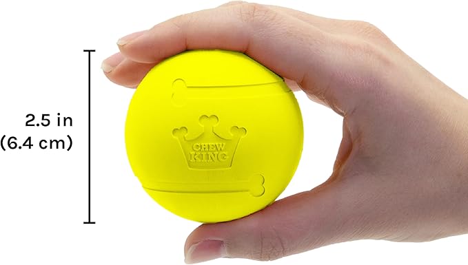 Chew King Flavored Rubber Ball Collection, 2.5 Inch Chicken Flavor Rubber Balls 3-Pk