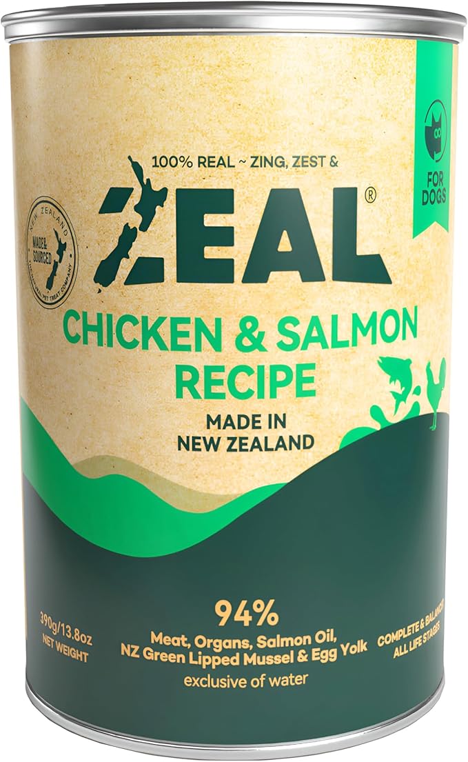 ZEAL New Zealand Wet Dog Food – High Protein, Pure Nutrition, Grain-Free with Superfoods (Chicken, 13.76oz Can 12-Pack)
