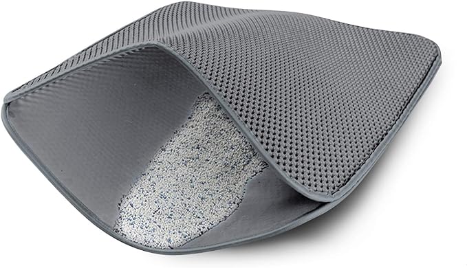 WePet Cat Litter Mat, Kitty Litter Trapping Mat, Honeycomb Double Layer Mats, No Phthalate, Urine Waterproof, Easy Clean, Scatter Control, Catcher Litter Tray Box Rug Carpet