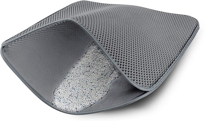 WePet Cat Litter Mat, Kitty Litter Trapping Mat, Honeycomb Double Layer Mats, No Phthalate, Urine Waterproof, Easy Clean, Scatter Control, Catcher Litter Tray Box Rug Carpet