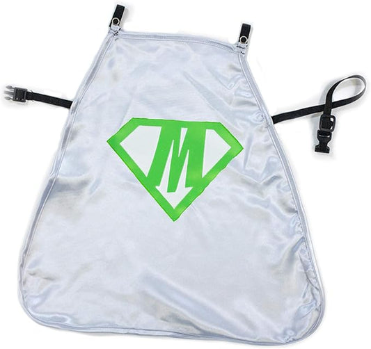Everfan Personalized Dog Superhero Cape (Small 10" Long (8-12 lbs), Silver)