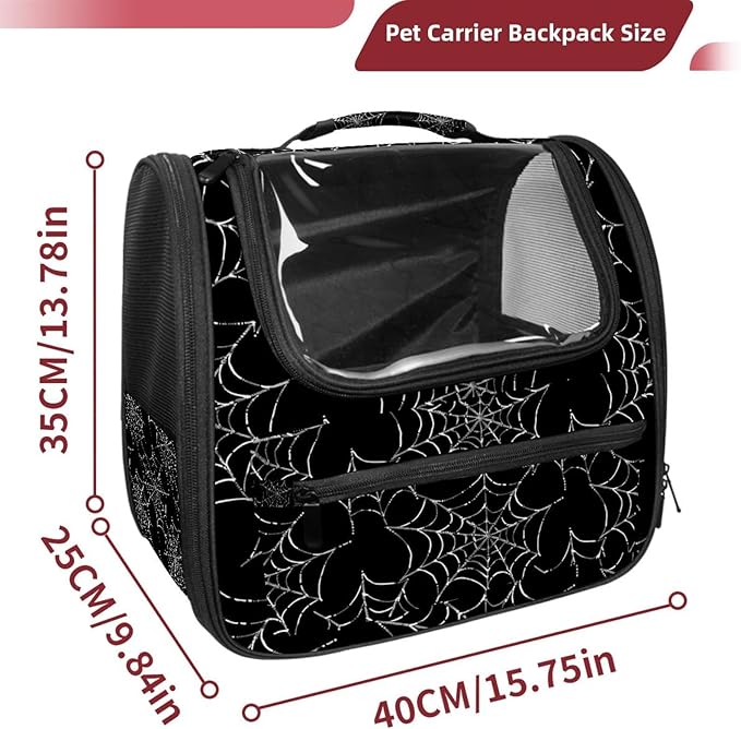 Spider Web 3 (2) Traveler Backpack Pet Carriers for Cats and Dogs