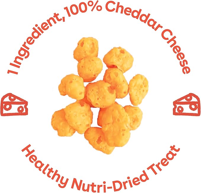 Pupford Cheese Crunchies, All-Natural, Healthy, Freeze Dried, Single-Ingredient Treat for Dogs & Puppies (Cheddar, 7.50 oz)