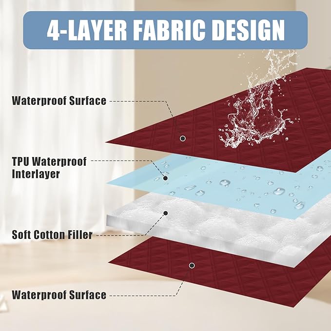 Smiry Waterproof Dog Blanket, Reversible Dog Bed Cover Pet Blanket, Soft Pet Couch Covers for Sofa Washable, Bed Couch Sofa Furniture Protector for Puppy Cat Kids (40"x80", Wine Red/Wine Red)