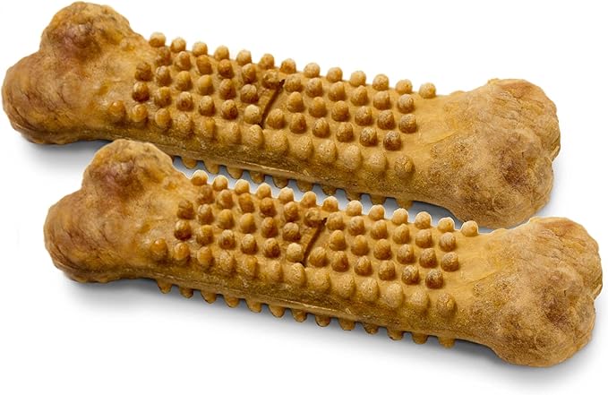 Nylabone Nubz Natural Dog Chew Treats for Large Dogs, Long Lasting Dog Bones Made in USA, Chicken Flavor Breath Freshener Dental Chews, for Dogs Up to 50 lbs. (20 Count)