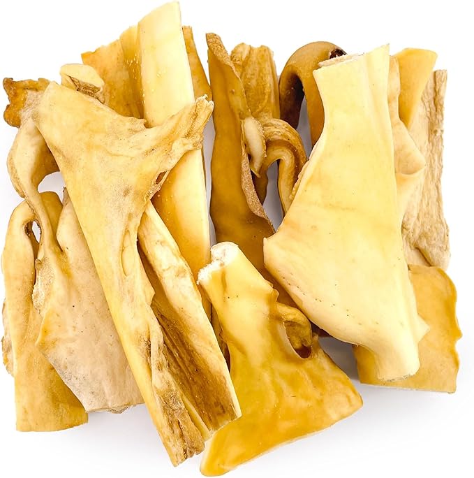 ValueBull Beef Cheek Slices, Long Lasting Dog Chews, Varied Sizes, Shapes, & Colors, 5 Pound Bulk Pack - Long Lasting Dog Chews, Rich in Collagen, Single Ingredient, Cleans Teeth