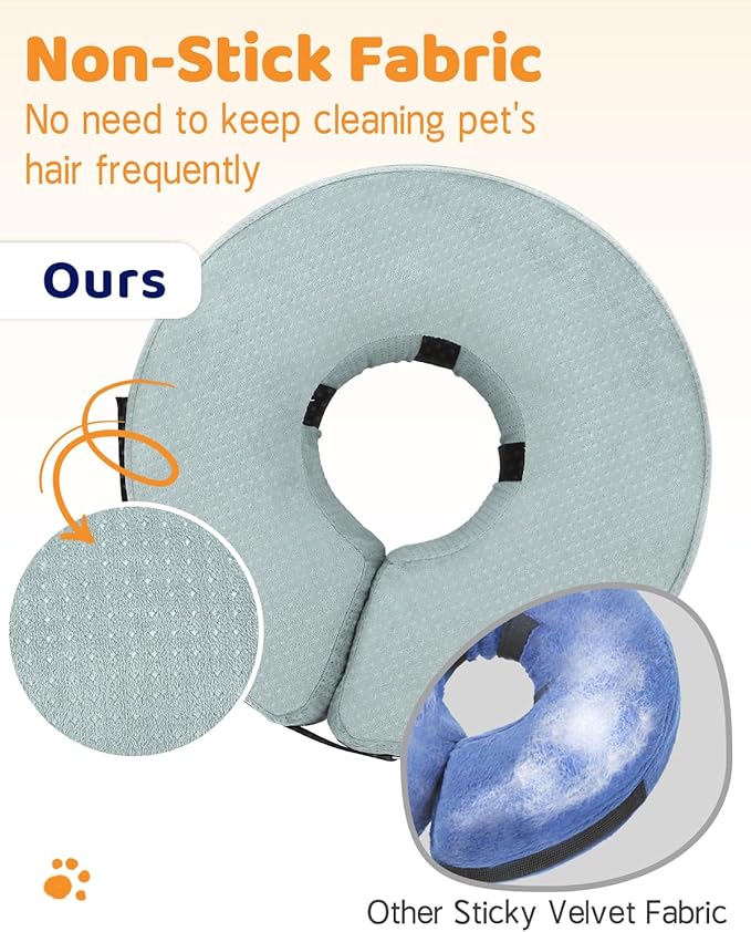 Supet Inflatable Dog Cone Collar for After Surgery Donut, Soft Dog Cones for Small Medium Large Dogs Pets, E Collar Pet Neck Donut Collar Alternative After Surgery