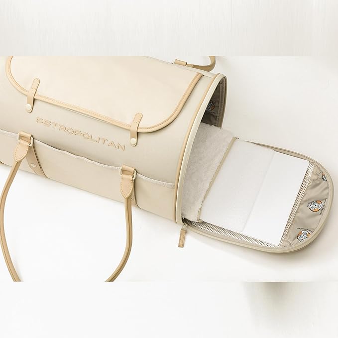 Cat Soft-Sided Carrier, Airlien Compliant, with Ventilation, for Pets Upto 16 lbs (Beige Sand)