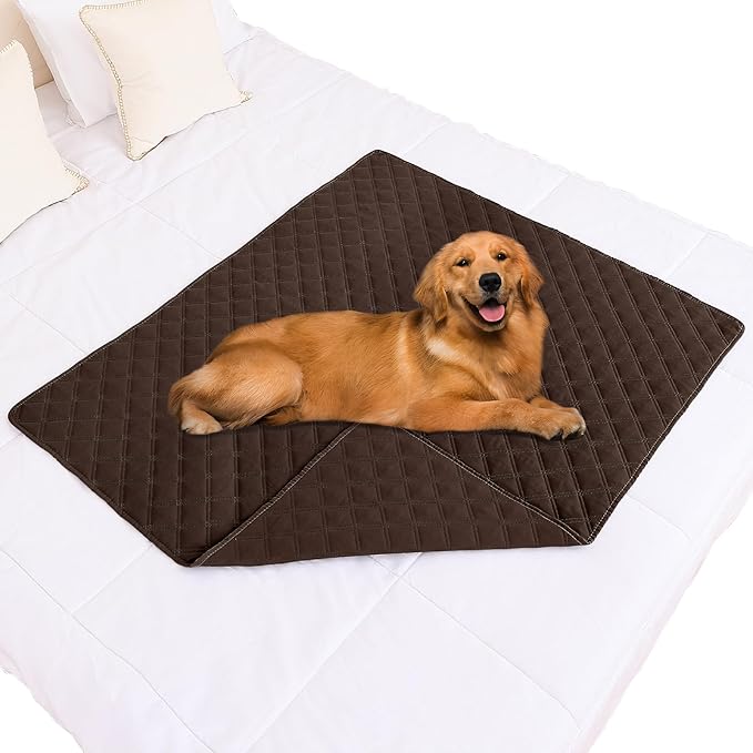 Smiry Waterproof Dog Blanket, Reversible Dog Bed Cover Pet Blanket, Soft Pet Couch Covers for Sofa Washable, Bed Couch Sofa Furniture Protector for Puppy Cat Kids (40"x50", Chocolate/Chocolate)