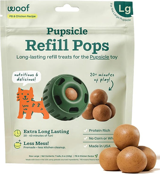 Woof Pupsicle Pops - Premade Long Lasting Dog Pupsicle Pop Treats