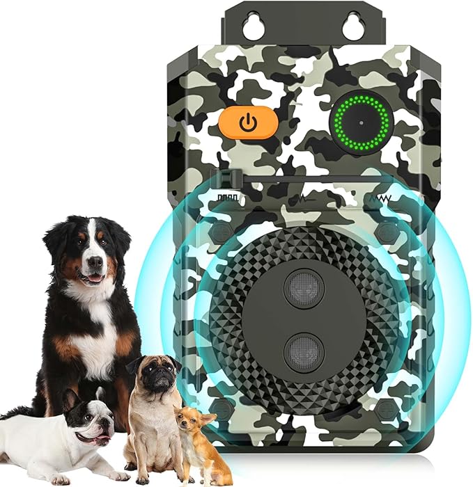 Anti Barking Device for Dogs, Rechargeable Ultrasonic Dog Barking Control Devices Up to 50 Ft Range with 3 Modes, Barking Silencer Sonic Barking Deterrent Indoor/Outdoor Safe for Dog & People