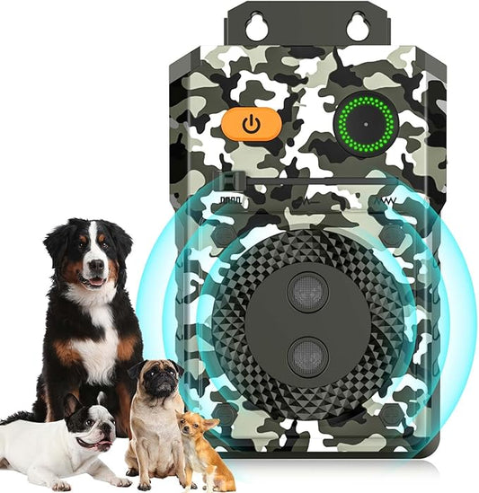 Anti Barking Device for Dogs, Rechargeable Ultrasonic Dog Barking Control Devices Up to 50 Ft Range with 3 Modes, Barking Silencer Sonic Barking Deterrent Indoor/Outdoor Safe for Dog & People