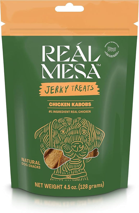 Chicken Kabob Jerky Treats for Dogs - All-Natural, Premium Chicken & High-Protein Dog Snacks for Training & Rewarding - Healthy, Delicious Kabobs Dog Treats (4.5oz)
