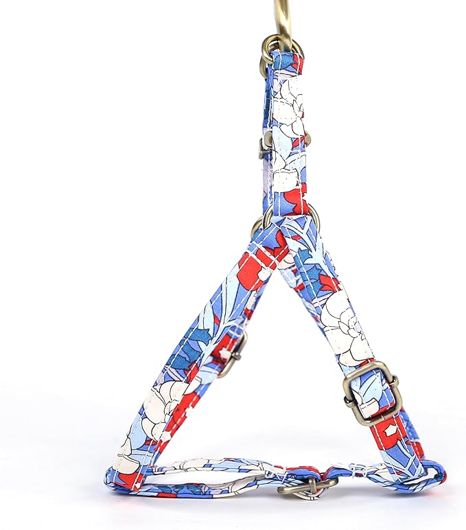 Angie and Allie Organic Cotton Personalized Step in Dog Harness,Custom Dog Halter Vests,Adjustable No Pull Canine Halter Harness for Small Medium Large Dogs