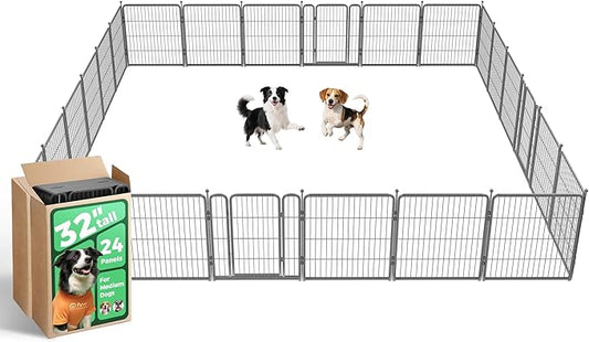 FXW Aster Dog Playpen Designed for Yard, 32inch 24 Panels