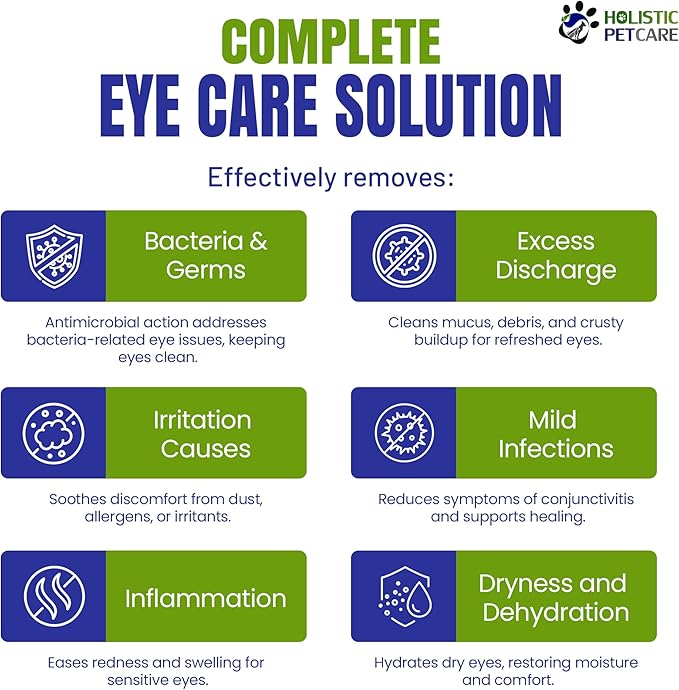 Holistic Pet Care Eye Ulcer Drops - Colloidal Silver with DMSO Eye Drops for Dogs & Cat Eye Infections & Irritations - Eye Care Solution Reduces Cataracts - All Natural Pet Eye Health Care (4 oz)