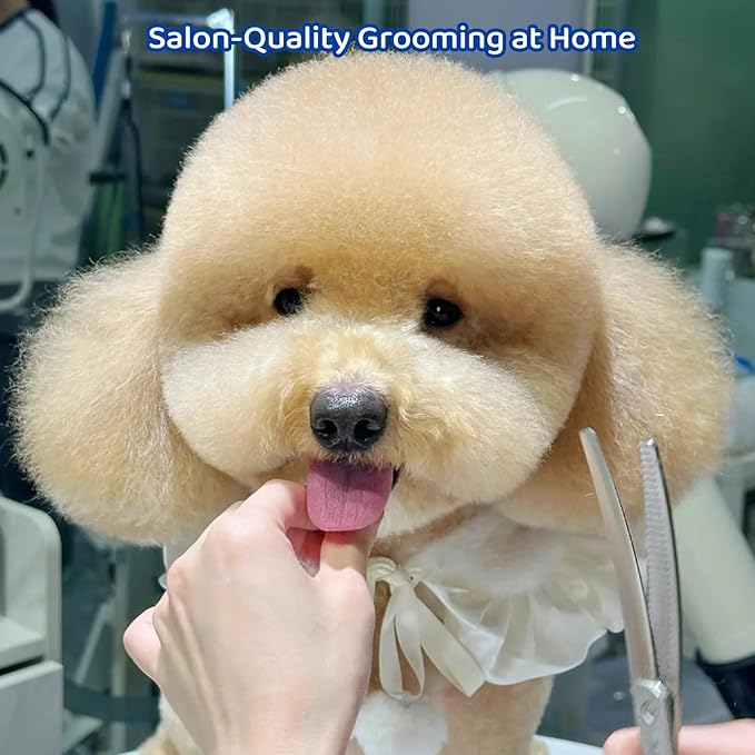 7-in-1 Dog Grooming Kit with Stainless Steel Scissors Professional Ergonomic Dog Grooming Scissors Perfect for Small and Large Dogs