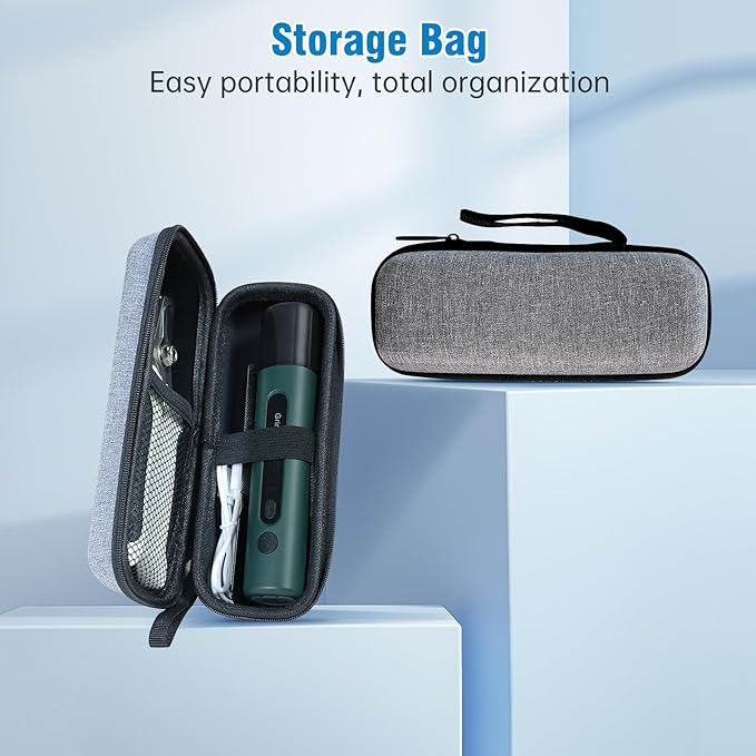 Dog Nail Grinder, 7-Speed Quiet Electric Dog Nail Trimmers, Dog Nail Clippers with Sponge Dust Collection & File for Small Medium Large Dogs, Rechargeable Pet Paw Grooming Supplies Kit(Green)