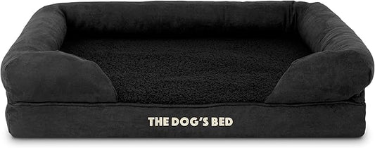 The Dog's Bed Replacement Outer Cover ONLY (Outer Cover ONLY - NO Bed, NO Waterproof Inner) for The Dog's Bed, Washable Plush Fabric, Medium (Black Plush)