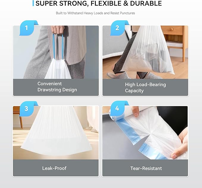 120 Count Cat Litter Box Liners for Robot 3 & 4 Heavy Duty Waste Drawer Liners, Automatic Self-Cleaning Litter Box Replacement Bags, 22 pound Capacity