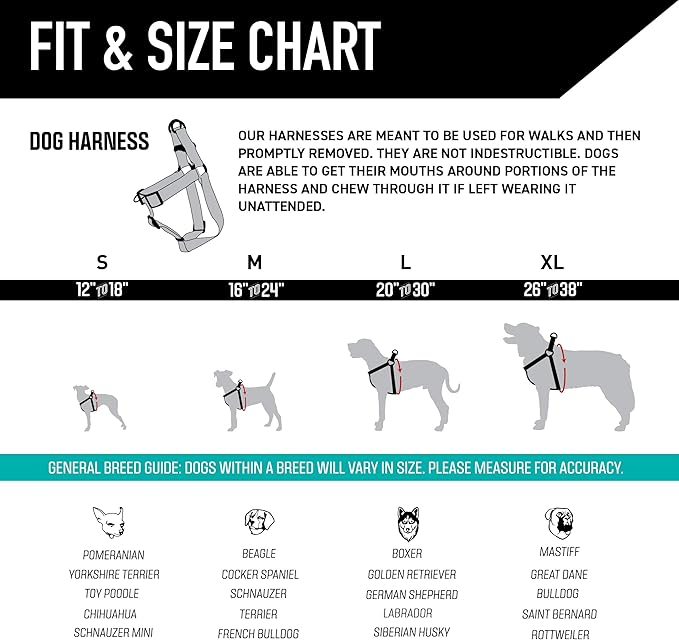 Wolfgang Heavy Duty Adjustable Dog Harness, Pull-Tested to Over 800 lbs for Walking & Training, GreatEscape Print, Small