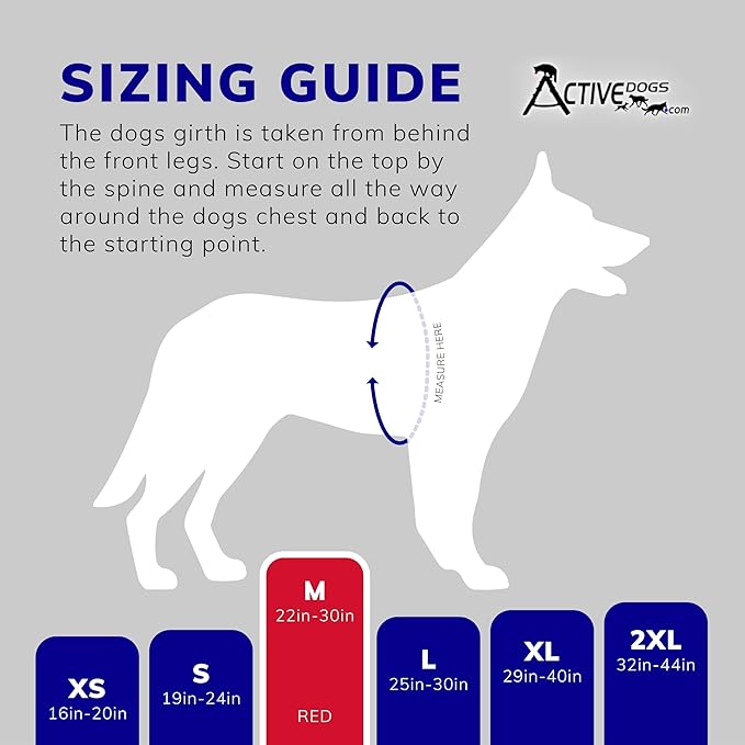 ActiveDogs Full Service Dog Kit - Medium Red - Dog Vest Harness with Handle, Service Dog ID, ID Holder, ADA Service Dog Cards, Medical Alert Keychain, ID Dog Leash & Service Patches