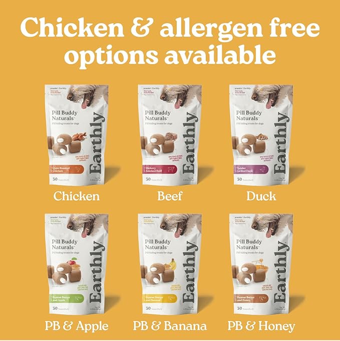 Presidio Pill Buddy Naturals - Honey Recipe Pill Hiding Treats for Dogs - Make A Perfect Pill Concealing Pocket Or Pouch for Any Size Medication - 30 Servings