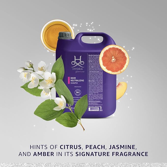 Hydra Professional Odor Neutralizing Shampoo for Dogs and Cats, Pet Shampoo for Removing Odor, Suitable for All Breeds and Hair Types, 169 fl.oz