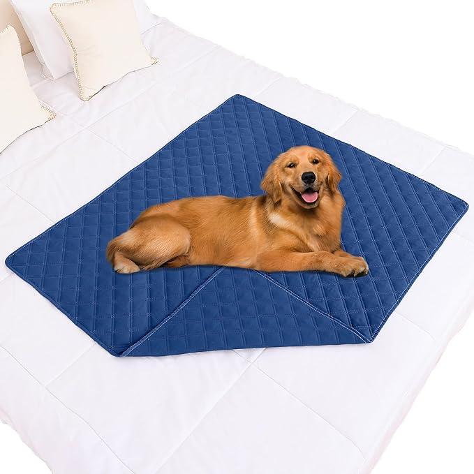 Smiry Waterproof Dog Blanket, Reversible Dog Bed Cover Pet Blanket, Soft Pet Couch Covers for Sofa Washable, Bed Couch Sofa Furniture Protector for Puppy Cat Kids (40"x50", Navy/Navy)