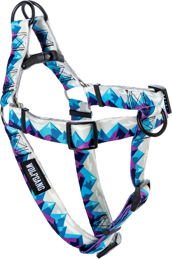 Wolfgang Heavy Duty Adjustable Dog Harness, Pull-Tested to Over 800 lbs for Walking & Training, RockyPeaks Print, X-Large