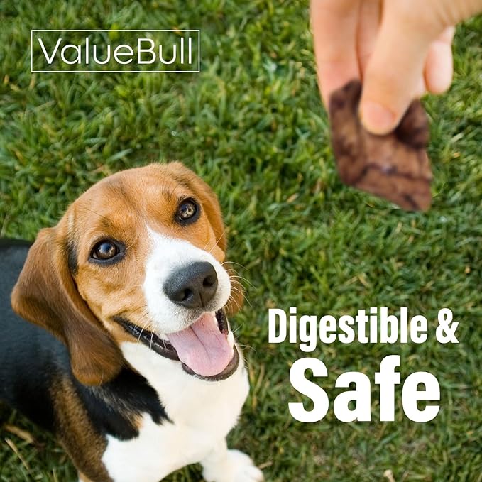 ValueBull Beef Lung Wafers, Premium 4 Pounds - Angus Beef Dog Treats, Grass-Fed, Single Ingredient