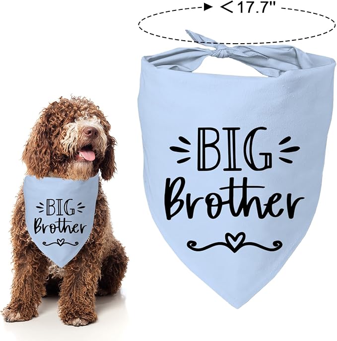 Big Brother Dog Bandanas, Pet Dog Triangle Scarf for Small Medium Large Pet, Baby Announcement Dogs Bandana Pets Scarf (Big Brother)