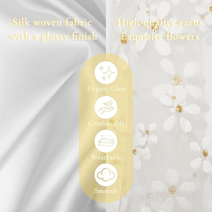 Dog Dresses, Puppy Cute Dress, Breathable Pet Clothes, Dog Slik Outfit with Bow Tie, Summer Pet Clothes, Girl Dogs Wedding Outfit, White M