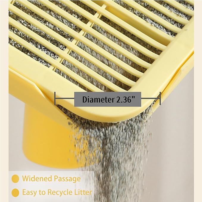 Cat Litter Mat Litter Trapping Mat,19.69"X15.95"X5.90"Litter Box Mat,Waterproof Cat Mats for Litter Large,Easy Clean,Non-Slip Litter Mat for Cat,Urine-Proof Kitty Litter Catcher Mat,Washable (White)