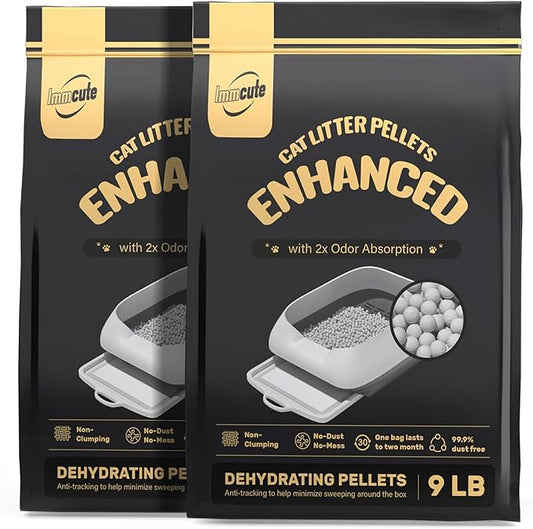 Enhanced Cat Litter Pellets 18 lbs, Long-Lasting Odor Control, Generic Litter Pellets Refills Exclusively for Dual-Layer Litter Box Systems, Zeolite, Non-climping, Not Low-Tracking