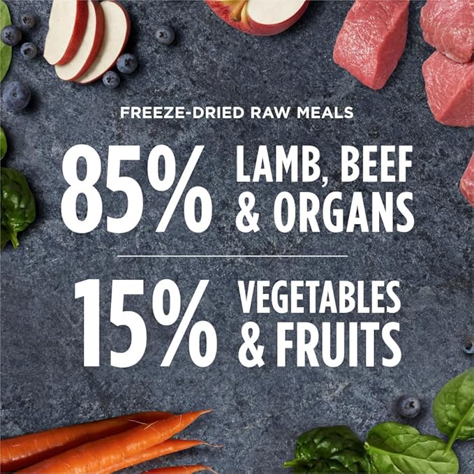 Instinct Freeze Dried Raw Meals, Natural Dry Dog Food, Grain Free - Grass Fed Lamb, 9 oz. Bag