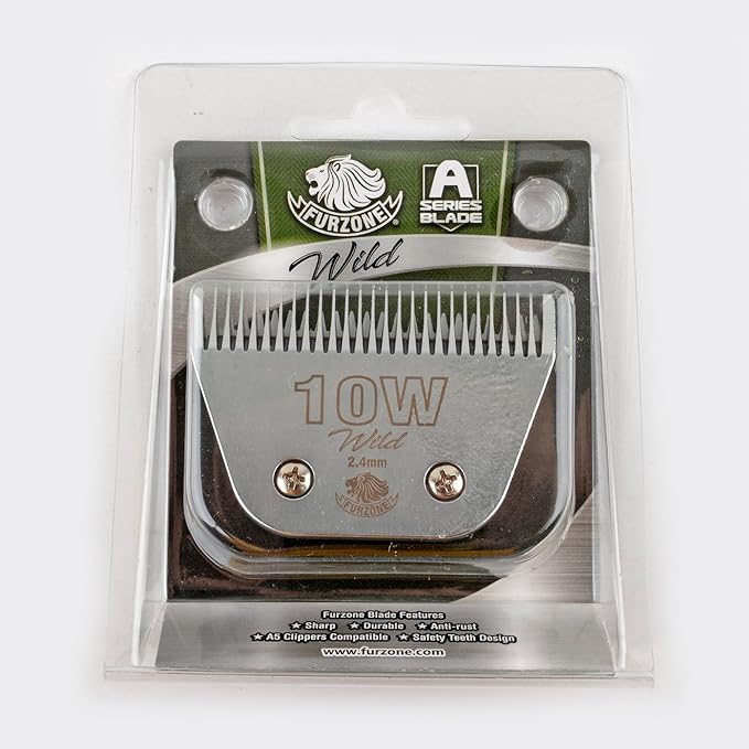 Detachable Blade - Size 10W Wide Blade 3/32", Made of Extra Durable Japanese Steel, Compatible with Most Andis, Oster, Wahl A5 Clippers