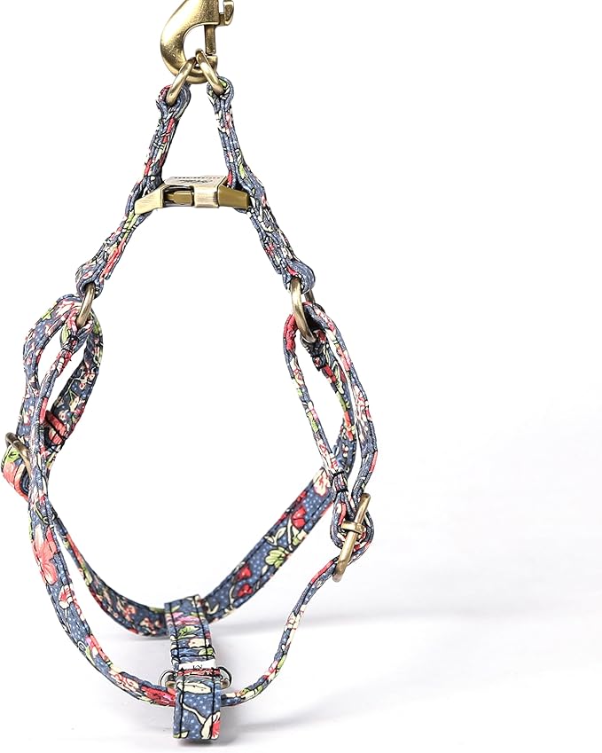 Angie and Allie Organic Cotton Personalized Step in Dog Harness,Custom Dog Halter Vests,Adjustable No Pull Canine Halter Harness for Small Medium Large Dogs