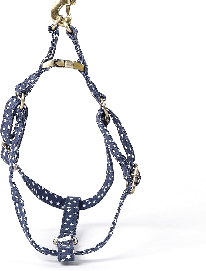 Angie and Allie Organic Cotton Personalized Step in Dog Harness,Custom Dog Halter Vests,Adjustable No Pull Canine Halter Harness for Small Medium Large Dogs